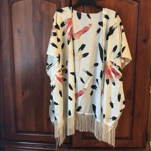 Feather and Fringe Kimono